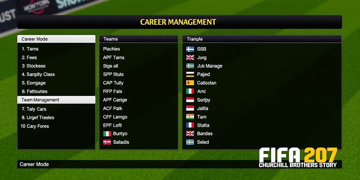 FIFA 07: Churchill Brothers Story Career Mode FIFA 07: Churchill Brothers Story career mode screen showing team management with FIFA 07: Churchill Brothers Story watermark